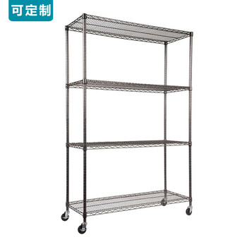 川井（WELLAND）工业镀铬货架 可定制置物架 仓储重型四层架  储物架 碳钢收纳架子 25mm管径150*35*150cm