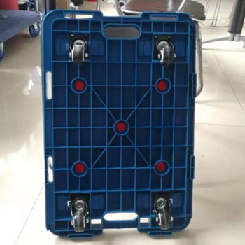 飞尔 乌龟车 搬运设备塑料周转四轮平板车 可拼接型工具小推车【26*40 可拼接款 花托】