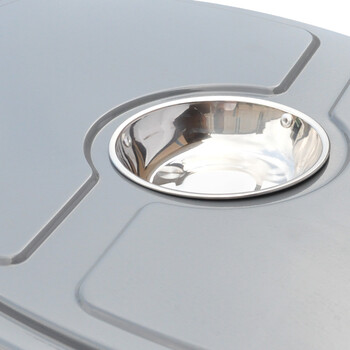 兰诗（LAUTEE）D-01A 大号户外垃圾桶 市政环卫分类果皮箱 柚木色