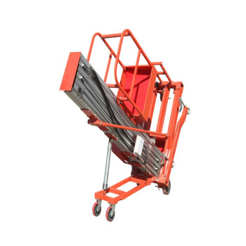 扬天 升降机 移动式升降工作平台 可进电梯喷塑处理单柱工作高度12M 0.12T 0.65M*0.65M  橘黄色