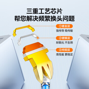 山泽超六类水晶头 超6类万兆网线接头 50U镀金RJ45电脑网络连接头 CAT6A两件式屏蔽水晶头10个WJ6A010U