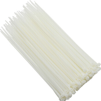 卡夫威尔 自锁式尼龙扎带小号工业扎丝 园艺扎线带 扎带理线带束线带捆扎带 3.6*100mm 白色 100支装 OT3061