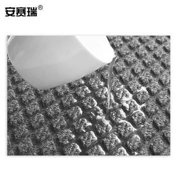 安赛瑞 小便池地垫 办公商场酒店吸水防滑尿斗垫 公共卫生间脚垫 方钻浅灰六边形26809