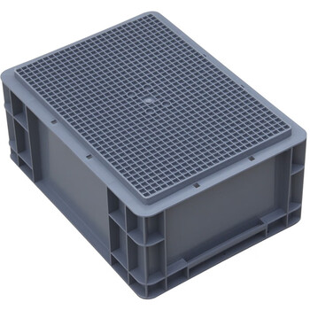 冰禹 BY-1193 EU箱加厚塑料物流箱 欧标汽配周转箱 收纳整理储物箱零件盒 400*300*175灰