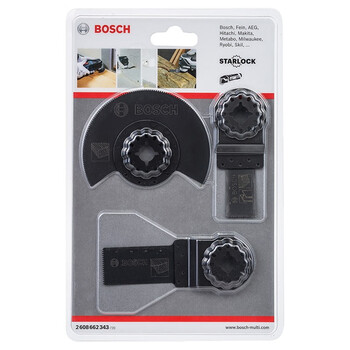 博世（BOSCH）Starlock木工基础3件套多功能切割打磨机附件