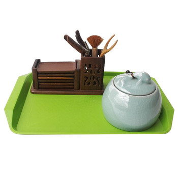 海斯迪克 HK-5174 塑料加厚托盘 酒店PP塑料食堂水果盘 43*30cm咖啡色