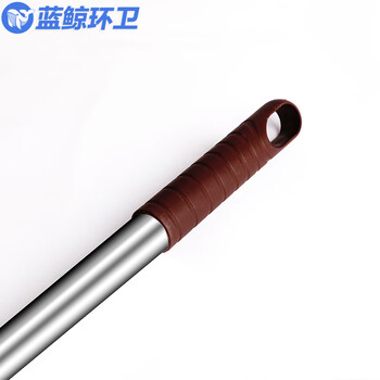 蓝鲸环卫  蓝白40cm木杆  木杆拖把棉线大堂老式墩布尘推拖布工厂物业吸水拖把 LJHW-9039