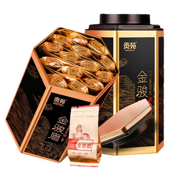 贡苑 武夷山特级金骏眉 260g／罐 44包／罐 原产新茶 正山功夫茶 浓香型 黑色礼盒装