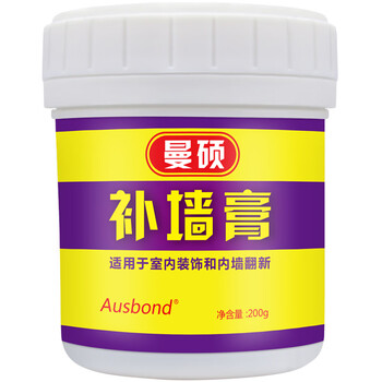 奥斯邦（Ausbond）补墙膏墙顶墙壁补洞膏腻子粉防水涂料防潮白色修补膏墙面钉眼裂缝裂纹墙体修复膏200克