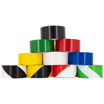 海斯迪克 HKJD-002 双色警示胶带 PVC地板安全标识 地标线胶带(黑黄 2卷)4.8cm*16y 