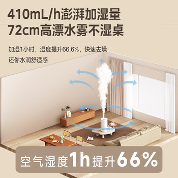 美的（Midea）空气加湿器99.9%深度抑菌净化家用桌面孕妇婴儿工业喷雾器空调风扇伴侣女生礼物3VWL