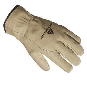 代尔塔（Deltaplus）204159（升级款204160）FB159全猪皮防护手套 弹性掌背舒适透气机械维修 9码 12副