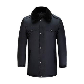 者也（ZYE）加厚棉衣保安大衣男黑色棉袄女防寒棉服冬季劳保服工作服 短款棉服 小码【165-170】 