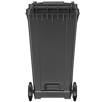 舒蔻(Supercloud) 240L户外大垃圾桶大号带盖户外环卫商用工业酒店厨房垃圾分类加厚大容量塑料室外物业 灰色