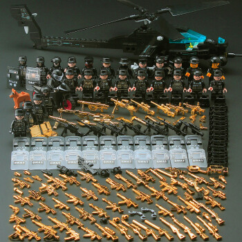 特种兵新品积木积木军事系列军人基地人仔防暴装甲车战狼拼装玩具男孩
