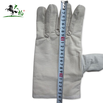 大杨036加宽加厚帆布手套 10双 双层工地耐磨防滑抗撕裂防护手套