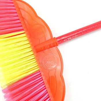 冰禹 BYrl-25 清洁环卫物业笤帚 硬毛塑料扫把 学校工厂户外清洁扫帚 大双喜开绒带木杆