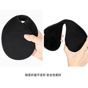 者也（ZYE）冬季骑行防寒防冻护耳包耳捂户外保安执勤加绒保暖耳罩便携式耳暖 黑色