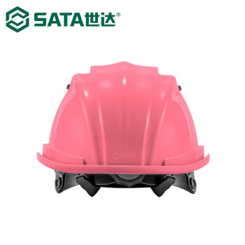 世达（SATA）TF0203P  M顶开关式通风孔棘轮款ABS安全帽-女王粉