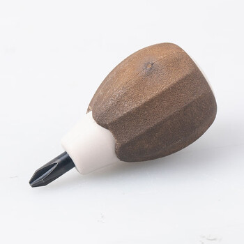 VESSEL威威进口防油木粉短粗柄十字螺丝刀 No.320带磁改锥防滑起子PH2X15mm