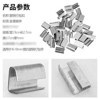 飞尔（FLYER）塑钢打包扣 纸塑打包带扣 镀锌带锯齿打包扣 约900个【FLb703】