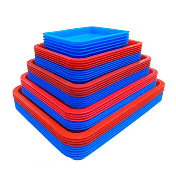 时通加厚塑料周转盘塑胶盘物料盆茶盘端子盘工具零件物料浅盘货架方盘3#茶盘335*265*30mm