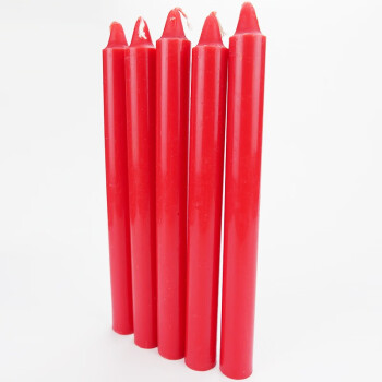 海斯迪克 gnjz-308 应急照明蜡烛 大号长杆加粗 (10根装) 2×20cm红色