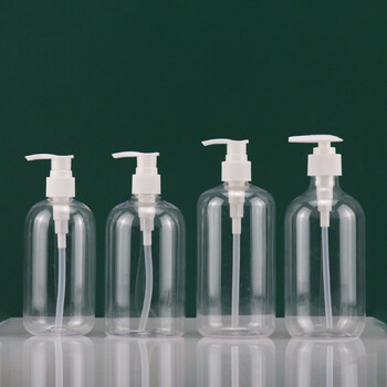 庄太太 500ml圆肩按压瓶50个 透明塑料喷雾瓶便携式酒精小喷壶喷水侧喷瓶  ZTTPH965