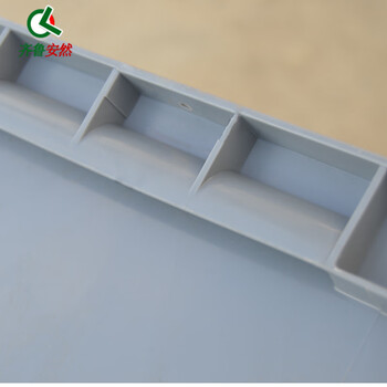 齐鲁安然 欧标物流箱 周转箱 储物箱 分类零件盒 库房货架 分类塑料筐 仓库工业胶筐 灰色 46-22#