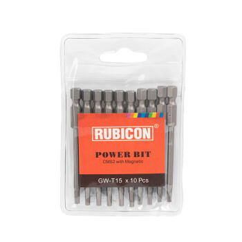 罗宾汉（RUBICON）工业星型风批嘴GW-T15 星型带孔电动螺丝起子头气动批咀T15x75mm十支