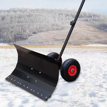 康丽雅 K-0172 手推式推雪铲 物业环卫轮式推雪车除雪铲推雪板粮食铲 单杆74CM宽 