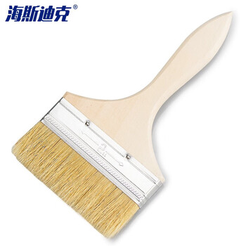 海斯迪克 毛刷 木柄油漆刷 加厚长软毛 (4个起订) 厚柄厚毛5寸 HK-504