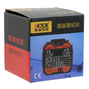 胜利仪器（VICTOR）插座测试仪插头电源检测器验电器漏电多功能电源极性测电器 VC469D 标配现货