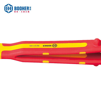 宝合(booher)双色绝缘针尖无齿镊子134MM 0231135