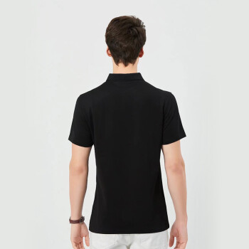 者也（ZYE）夏季polo衫定制T恤广告文化团体工作服订做短袖印字工衣 KMDK003 黑色 XL码 