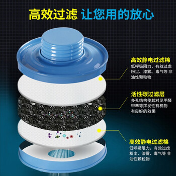 普达 防毒面具滤毒罐防氨气过滤罐过滤件粉尘 4号金属中罐