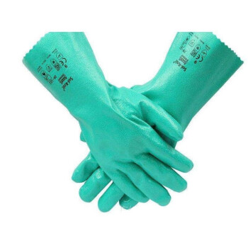 ANSELL/安思尔 39-122带棉内衬绿色丁腈手套 定做 9码 1双