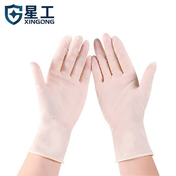 星工（XINGGONG）一次性手套乳胶耐油耐用加厚厨房家务洗碗防护乳胶手套1000只/10盒M