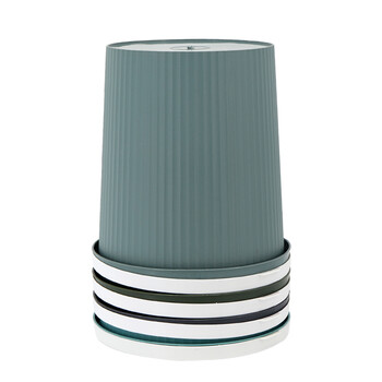 卫洋 WYS-353 清洁压圈简约塑料垃圾桶办公室圆形收纳桶纸篓 竖纹小号 颜色随机