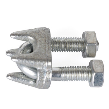 艾科堡 镀锌钢丝绳卡头M20（5个装）铁U型夹钢丝夹卡扣扎头锁扣 AKB-KT-11