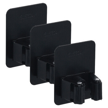 兰诗 BLXM1021 黑色不锈钢拖把夹挂钩免打孔卫生间挂架