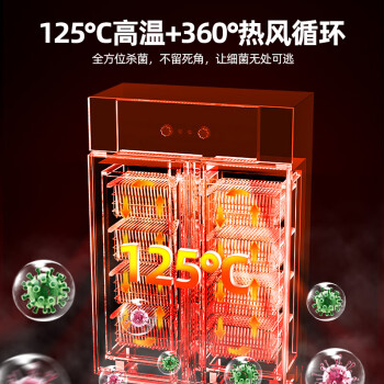 圣托（Shentop）推车式高温消毒柜立式商用热风循环烘干碗筷餐具厨房食堂大容量不锈钢消毒碗柜 RTP1200-D4