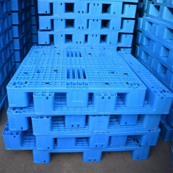 穆运 托盘货架仓库托板网格田字托盘塑料叉车托盘室内防潮板物流垫仓板1000*1000*150mm动载一吨