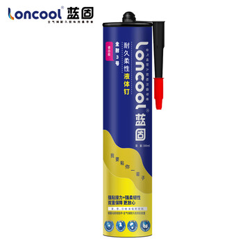 蓝固强力免钉胶 承重35KG快干玻璃胶强力胶免打孔 墙面瓷砖木工专用 美边线胶踢脚线胶 全耐三号300mL瓷白