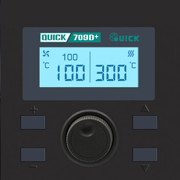 QUICK快克708D+709D+热风枪二合一数显拆焊台可调温三通道电烙铁 709D+ 