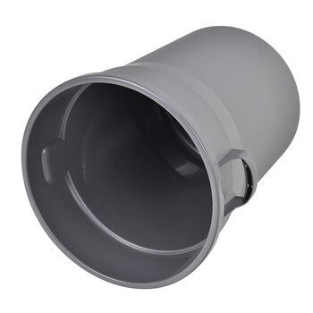 舒蔻（Supercloud）室内车间工业加厚圆形大号垃圾桶 餐厅酒店商用厨房塑料带盖垃圾桶 80L加厚（不带底座）