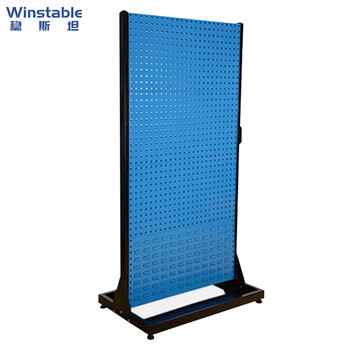 稳斯坦 WST016 工具架 物料整理货架展示架移动置物架洞洞挂板 双面固定96*61*190cm