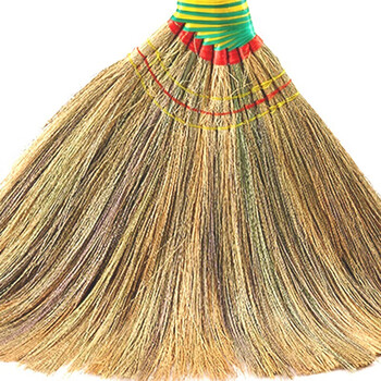 冰禹 BY-275 清洁手工芒花笤帚 间色彩柄芒草扫帚（ 手柄颜色随机）1把