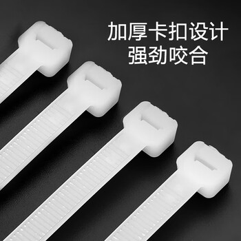 飞尔（FLYER）进口尼龙扎带 束线捆绑自锁式扎线 尼龙塑料扎带【4×200MM 500根/包】3包起批