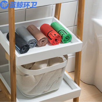 蓝鲸环卫 绿色厨余垃圾5卷150只 45*55cm分类连卷加厚平口垃圾袋LJHW-1024